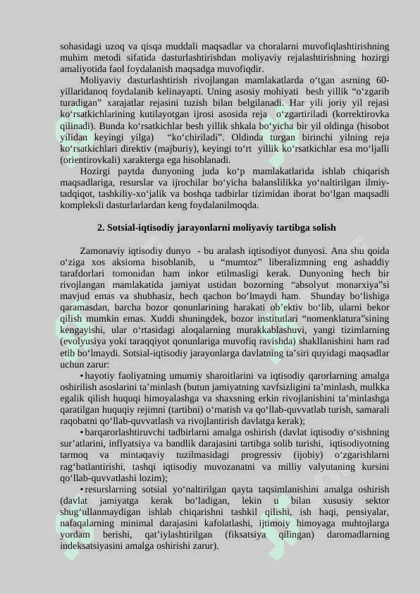 Moliyaviy rejalashtirish va tartibga solish 8