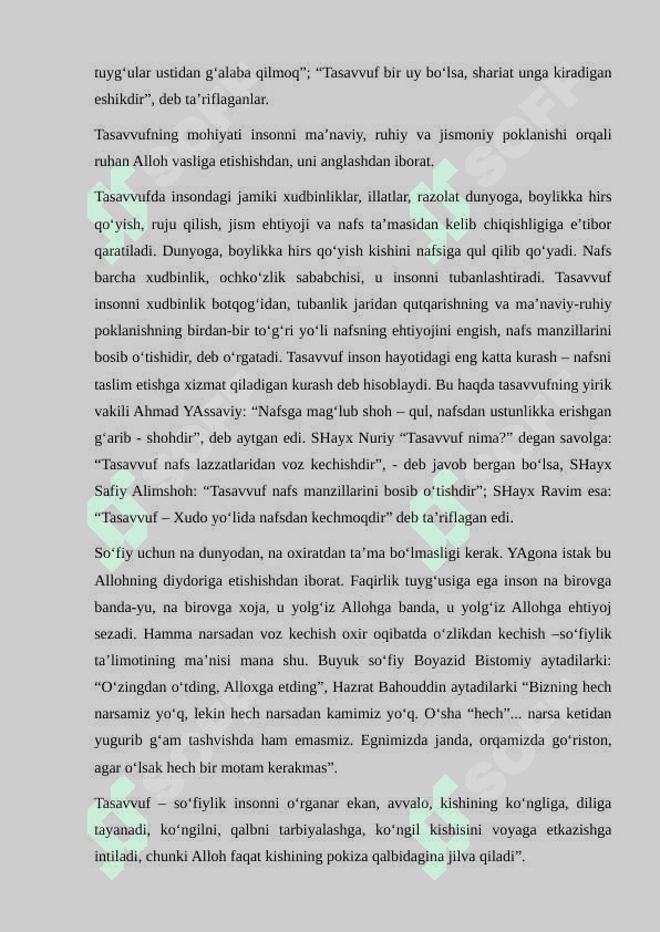Tasavvuf tushunchasi va uning mohiyati kelib chiqishi mazmuni va rivojlanishi 5