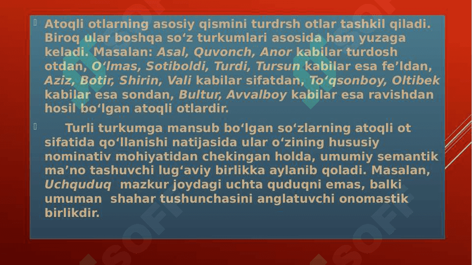 Ot so‘z turkumi Otning grammatik kategoriyalari 5