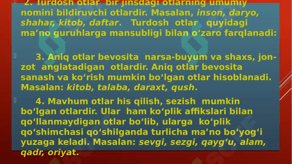 Ot so‘z turkumi Otning grammatik kategoriyalari 6