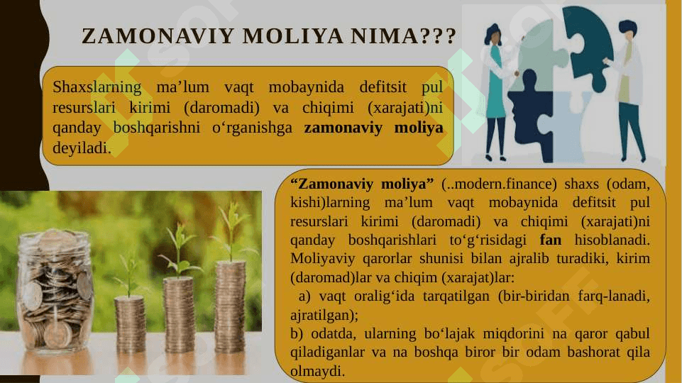Zamonaviy moliyaning mazmun-mohiyati va uni o‘rganishning obyektiv zarurligi 3