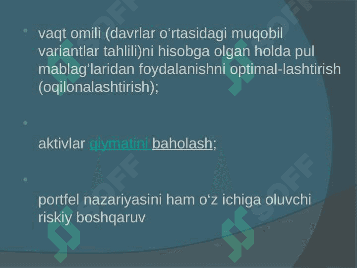 Zamonaviy moliyaning mazmun mohiyati va uni o‘rganishning obyektiv zarurligi 4