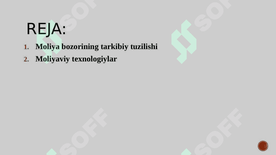 Moliyaviy bozorlar 2