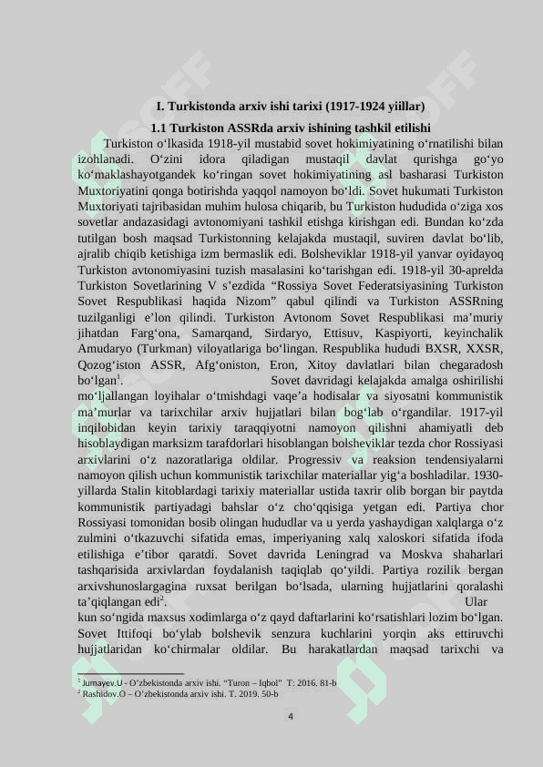 Turkistonda arxiv ishi tarixi (1917-1924 yillarda) 4