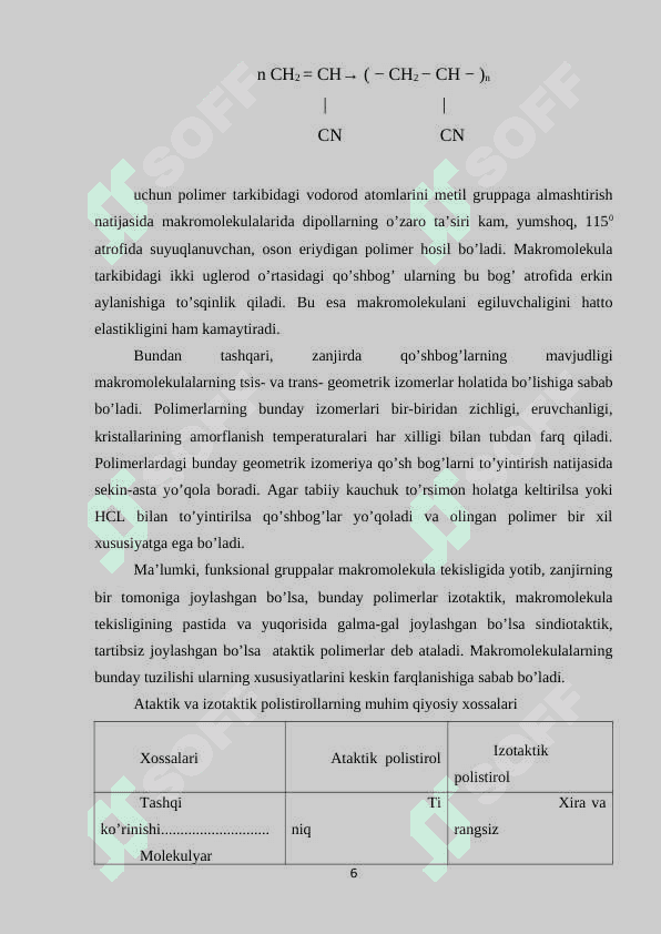 Polimerlarning mexanik mustahkamligi, sudraluvchanligi va uzoq muddatligi 6