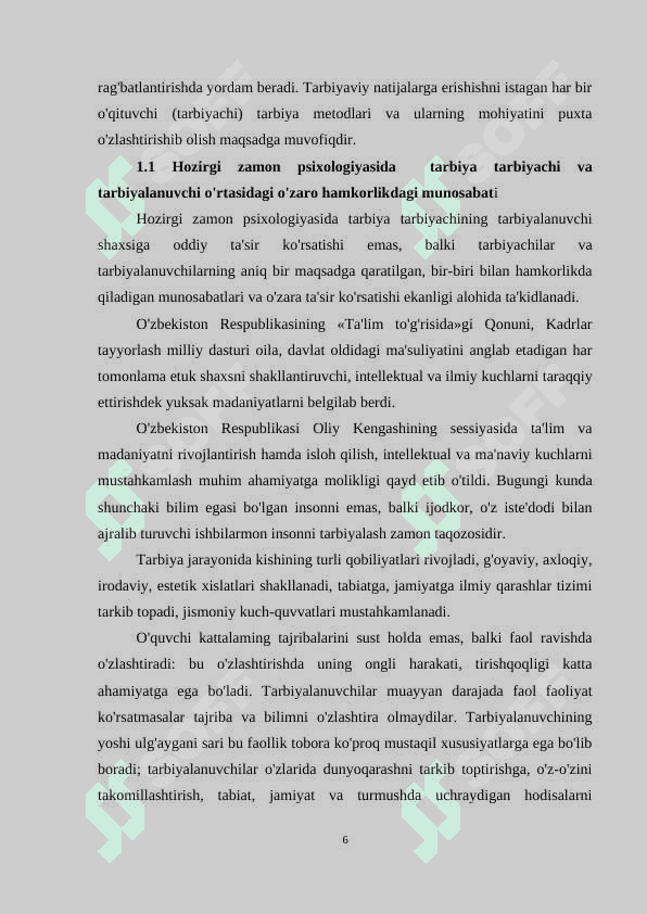 MAKTABGACHA YOSHDAGI BOLALARNI TARBIYALASHNING MAZMUN VA METODLARI 6