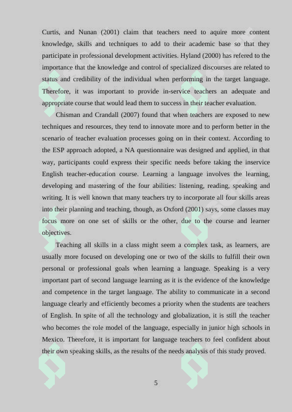 FACILITATING ESL READING BY TEACHING TEXT STRUCTURE 5