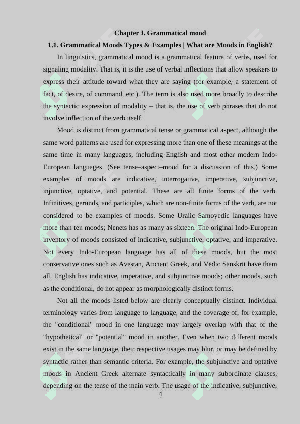 GRAMMATICAL CATEGORIES OF MOOD 4
