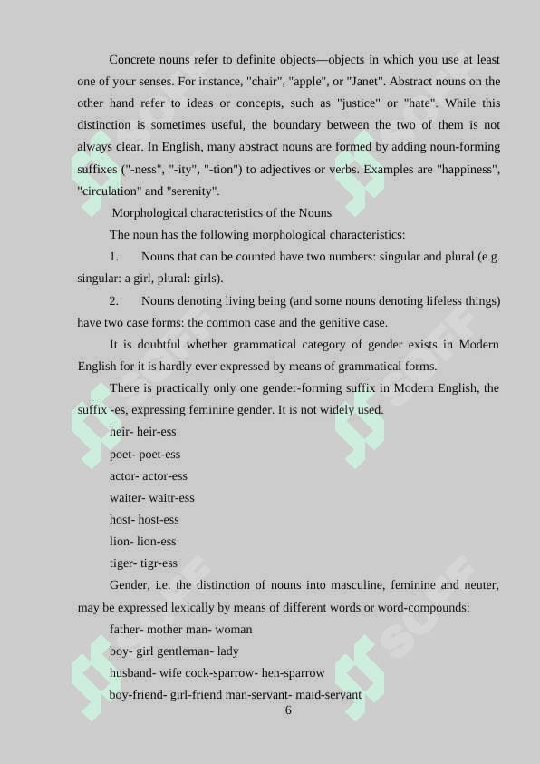 THE PROBLEMS OF TEACHING MORPHOLOGICAL FEATURES OF THE LANGUAGES TO UNIVERSITY STUDENTS 6