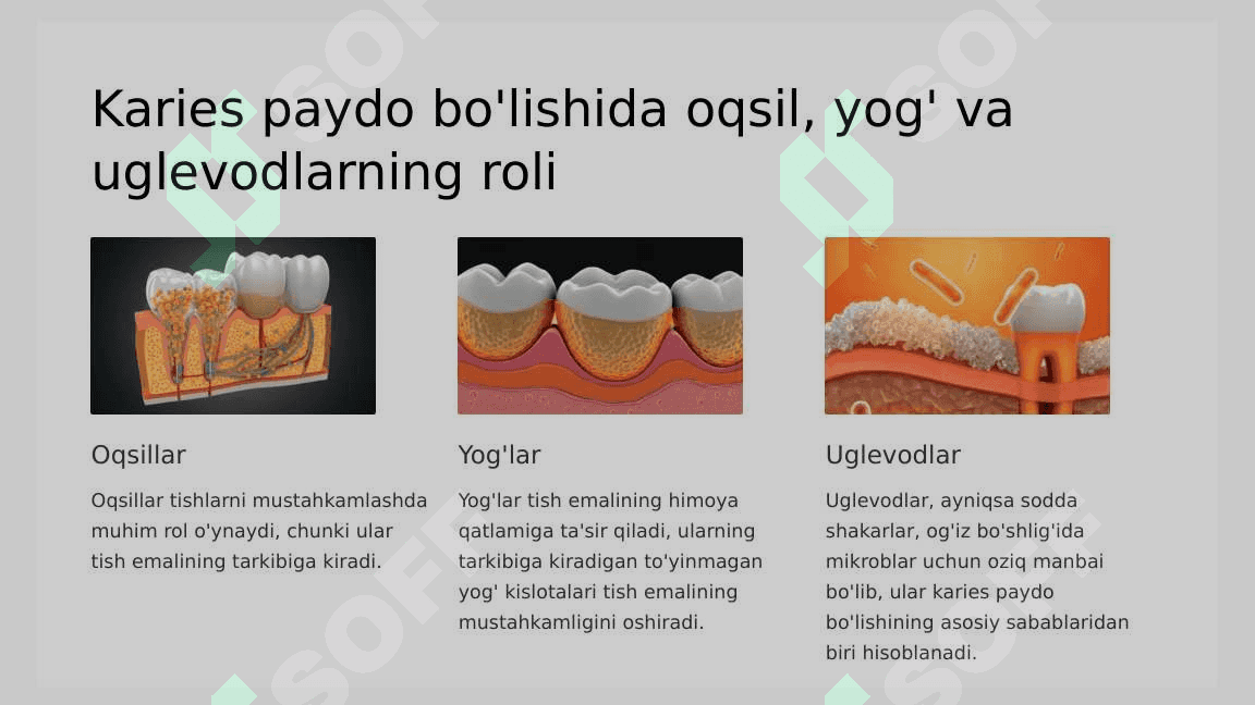 Karies kelib chiqish nazariyalari.  Karies epidemiologiyasi. 8
