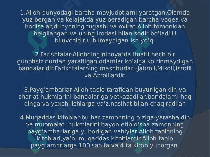 Islom ta'limoti
asoslari 8