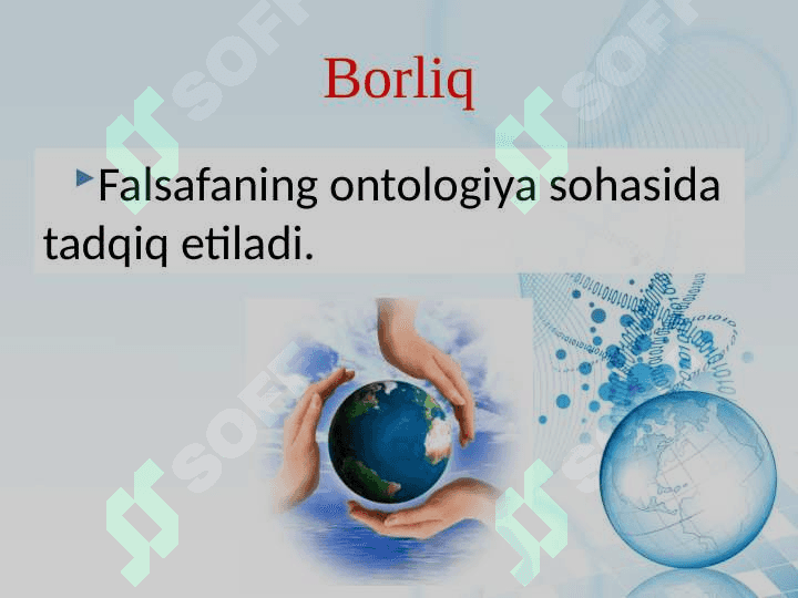 Borliq (ontologiya) va rivojlanish falsafasi 4
