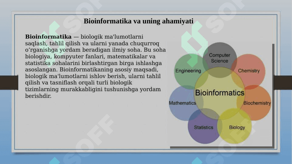 Bioinformatik dasturlar va ularning ishlash prinspi 3