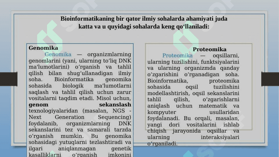 Bioinformatik dasturlar va ularning ishlash prinspi 4