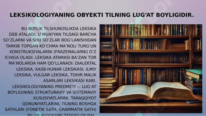 O‘ZBEK TILINING LEKSIK QATLAMLARI 3