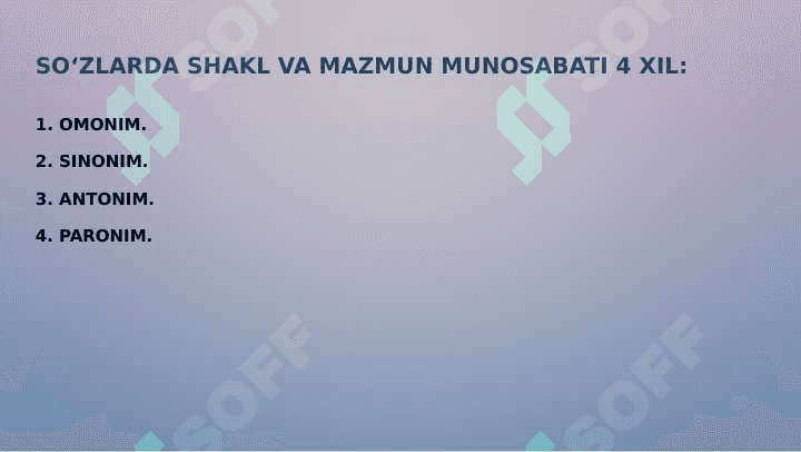 O‘ZBEK TILINING LEKSIK QATLAMLARI 5