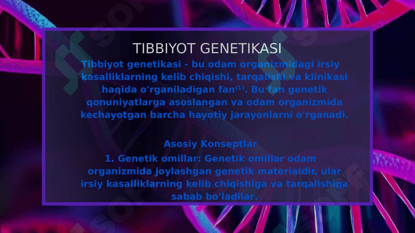 Tibbiyot genetikasi sohasidagi yutuqlar va muammolar istiqbollari 4