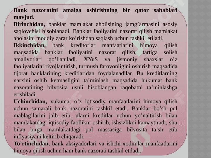 Bank muassasalarida moliyaviy nazoratni tashkil etish 3