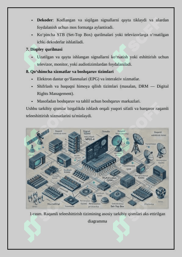 Raqamli teleeshittirish qabul qiluvchi qurilmalarining element bazasi 5