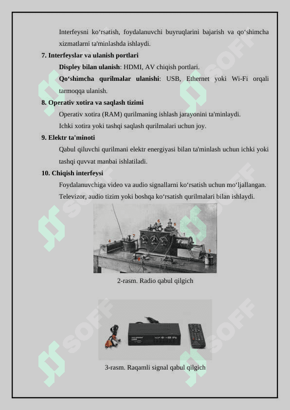 Raqamli teleeshittirish qabul qiluvchi qurilmalarining element bazasi 7