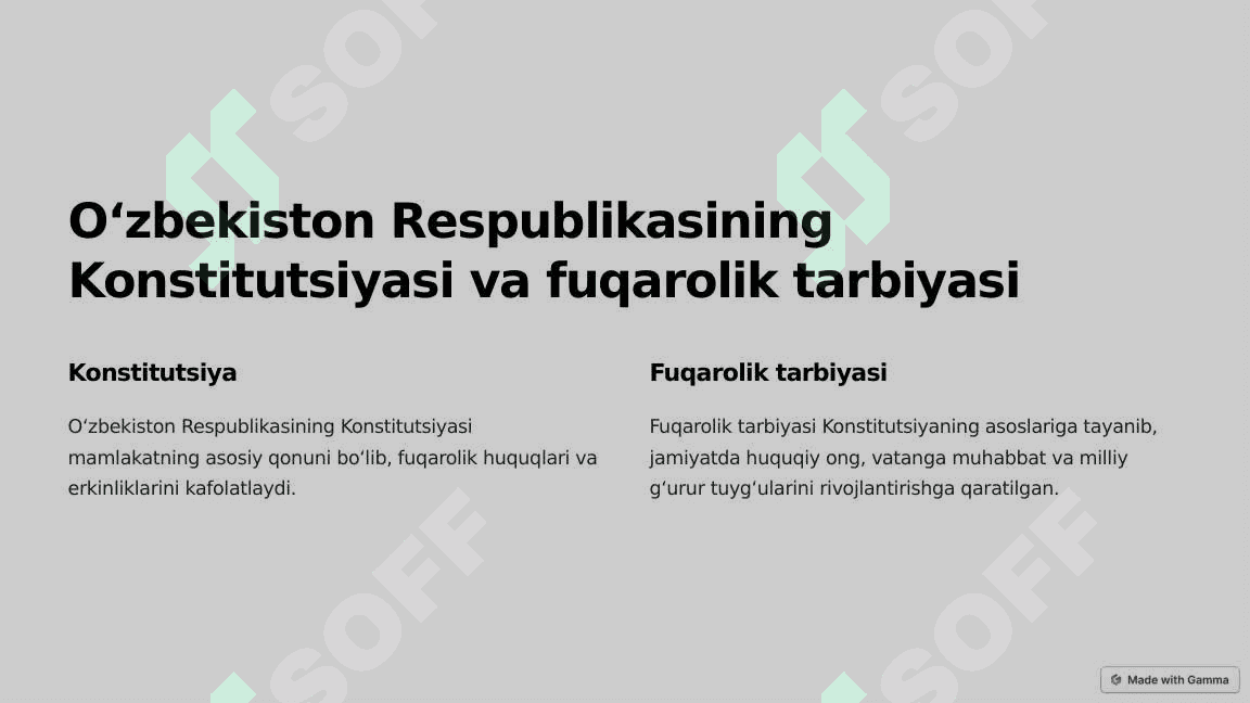 Fuqarolik tarbiyasi Oʻzbekistonda 2
