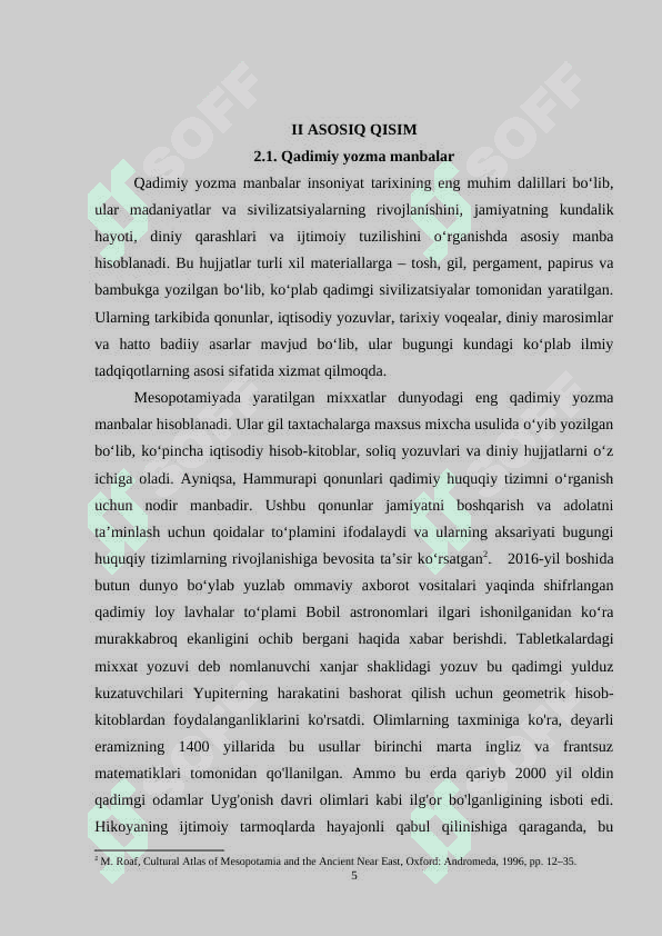 Yozma manbalarning asosiy turlari 5