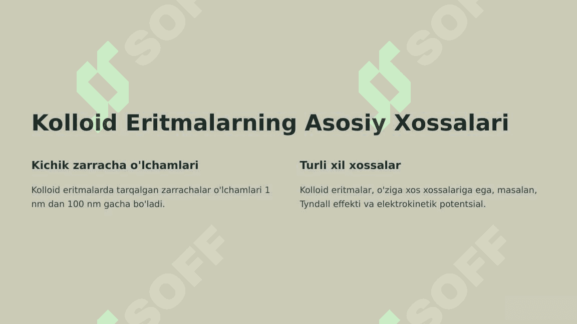Kolloid Eritmalar: Asoslari va Qo'llanilishi 3