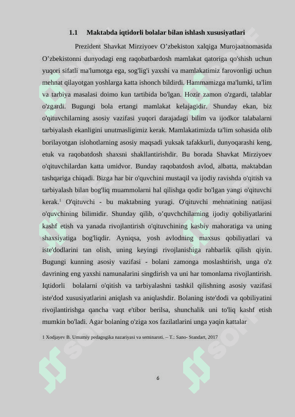 Ijtimoiy pedagogning iqtidorli bolalar bilan ishlash usullari. Iqtidorli bolalar va ularga xos bo’lgan  shaxsiy sifatlar 6