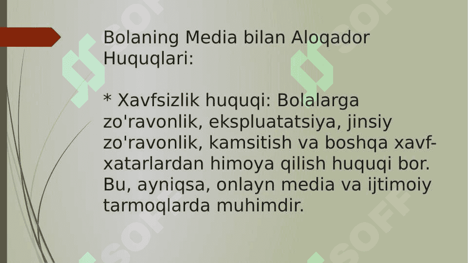 MEDIA MUHITDA BOLA HUQUQLARI BMTNING BOLA HUQUQLARI TOGRISIDAGI KONVENSIYASI 4