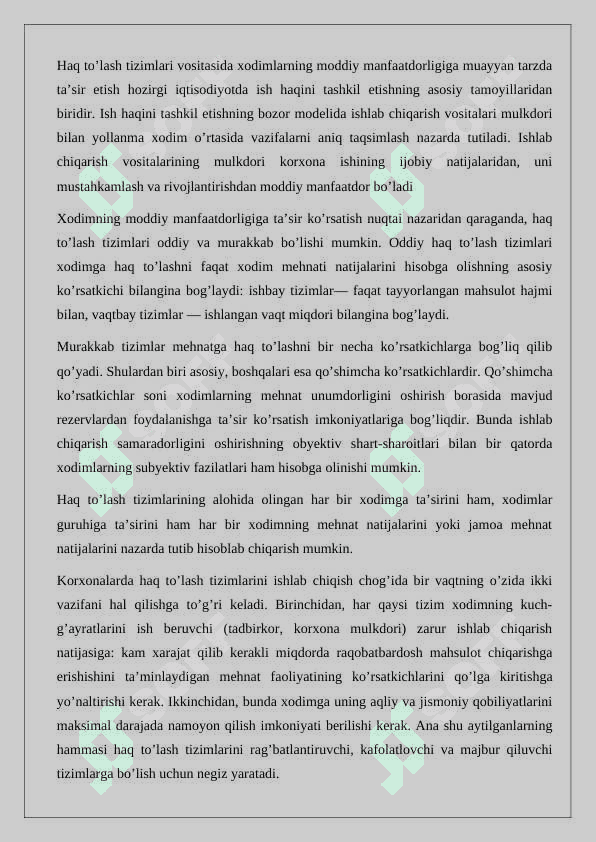 MEHNATGA HAQ TO’LASH TIZIMLARI 5