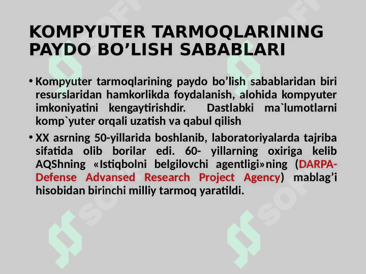 KOPYUTER TARMOQLARI BU 2