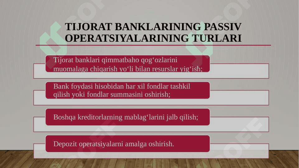 Tijorat banklarining passivlarini barqarorligini takomillashtirish usullari 3