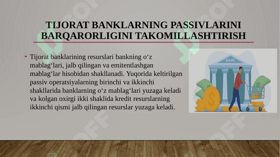 Tijorat banklarining passivlarini barqarorligini takomillashtirish usullari 4