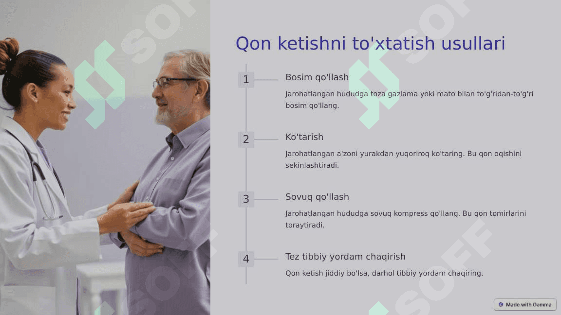 Qon ketish va uni toxtatish usullari 4