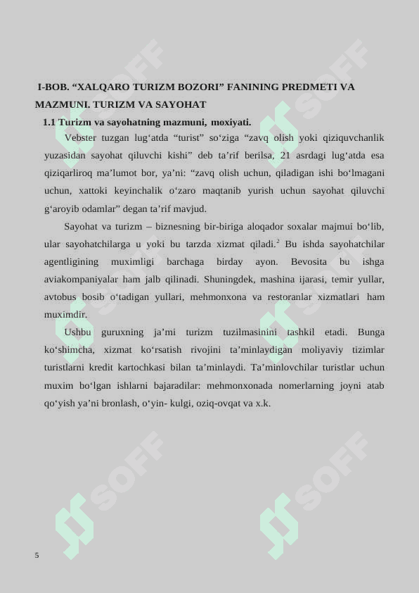 Xalqaro turizm bozori 5