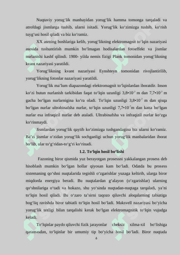 TO'LQIN OPTIKASI. YORUG'LIKNING TO'LQIN XOSSALARI 6
