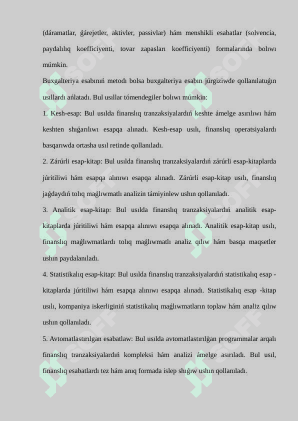 Audit Pánniń predmeti, obekti hàm metodları 5