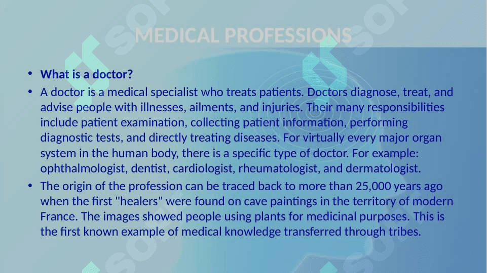 MEDICAL PROFESSIONS 3