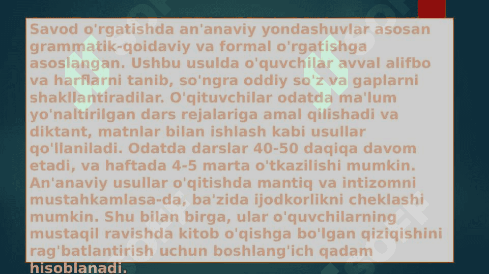 Savod o'rgatish metodlariga qiyosiy-tanqidiy tahlili 3