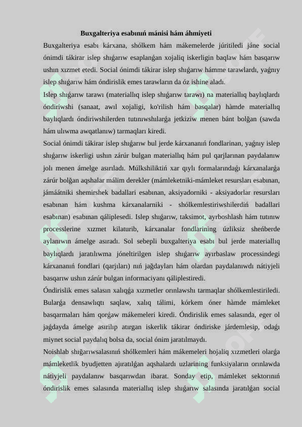 Buxgalteriya esabatı haqqında túsinik, onıń àhmiyeti hàm mànisi 3