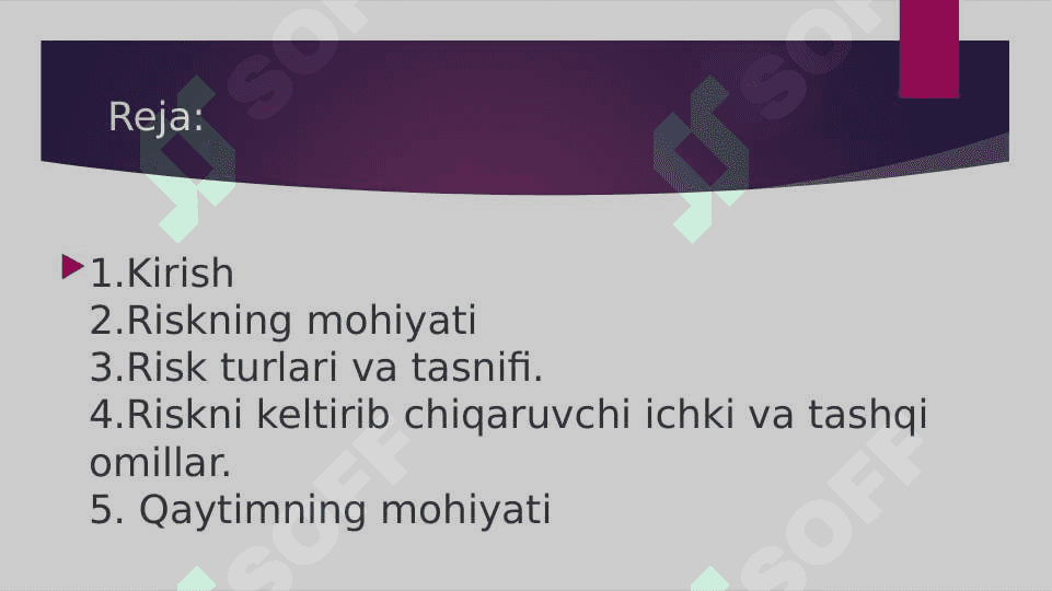 Risk mohiyati 2