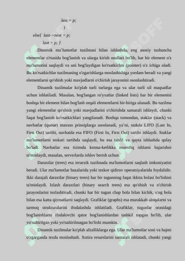 Dinamik ma’lumotlar tuzilmalari 7
