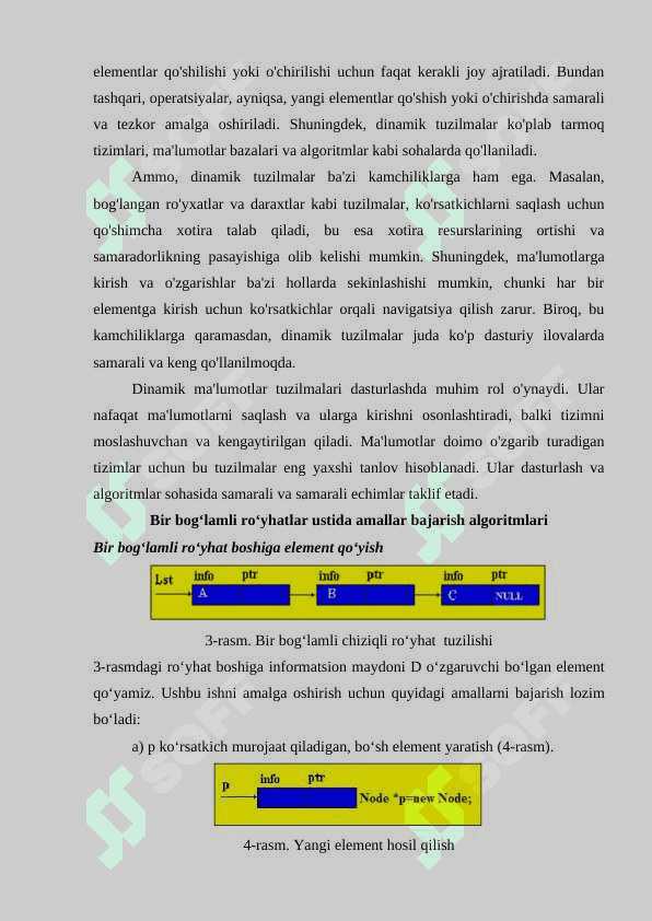 Dinamik ma’lumotlar tuzilmalari 8