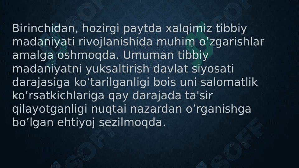 Aholi sogligining tibbiy ijtimoiy muammolari va uni o’rganish metodikasi 3