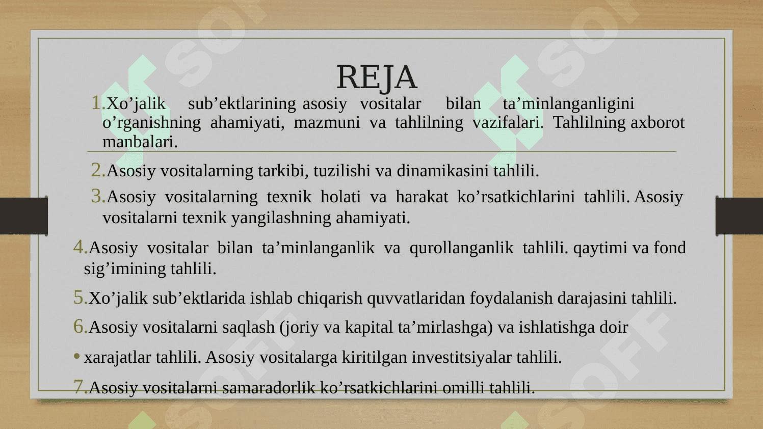ASOSIY VOSITALAR HOLATI VA ULARDAN SAMARALI FOYDALANISHNI TAHLIL 3