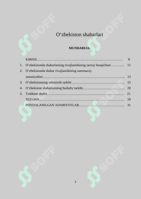 O‘zbekiston shaharlari 2