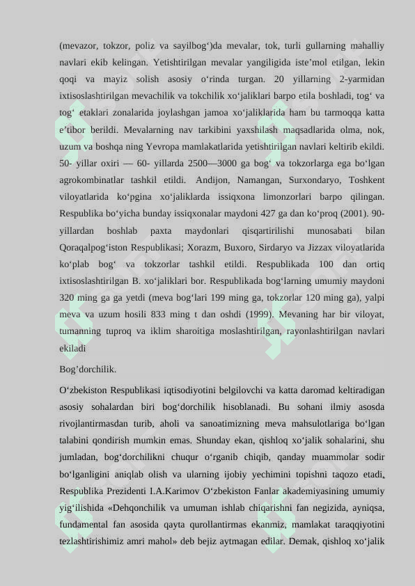 O‘zbekiston bog’dorchiligi-uzumchilik geografiyasi 5