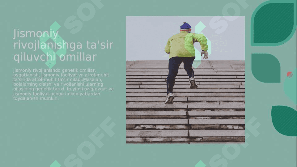 Bola va o'spirinlarning jismoniy rivojlanish orqali jismoniy rivojlanishini baholash 4