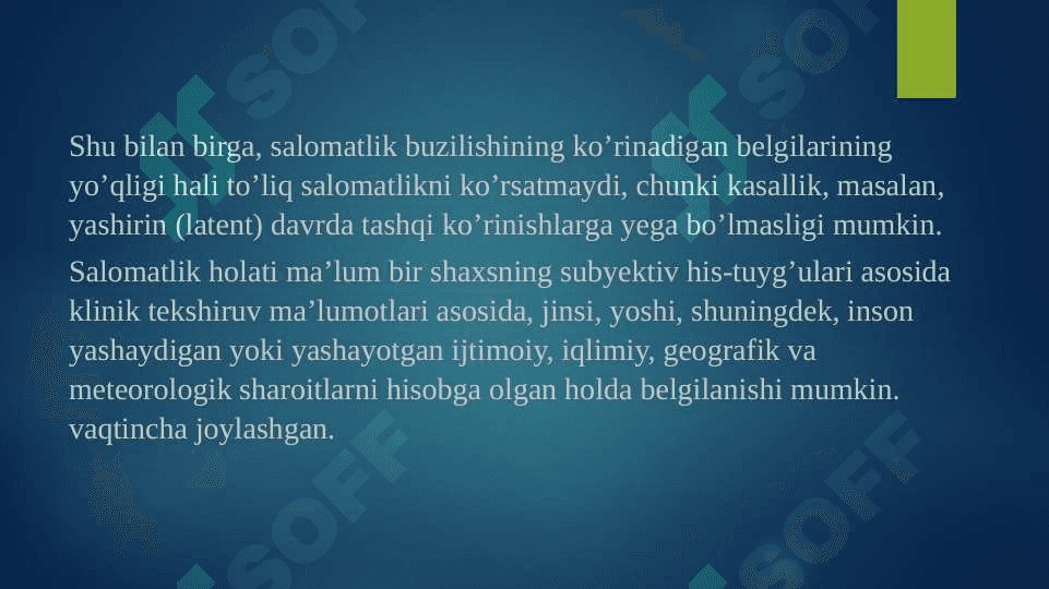 Tibbiy-ijtimoiy muammolar mavzusiga kirish 8