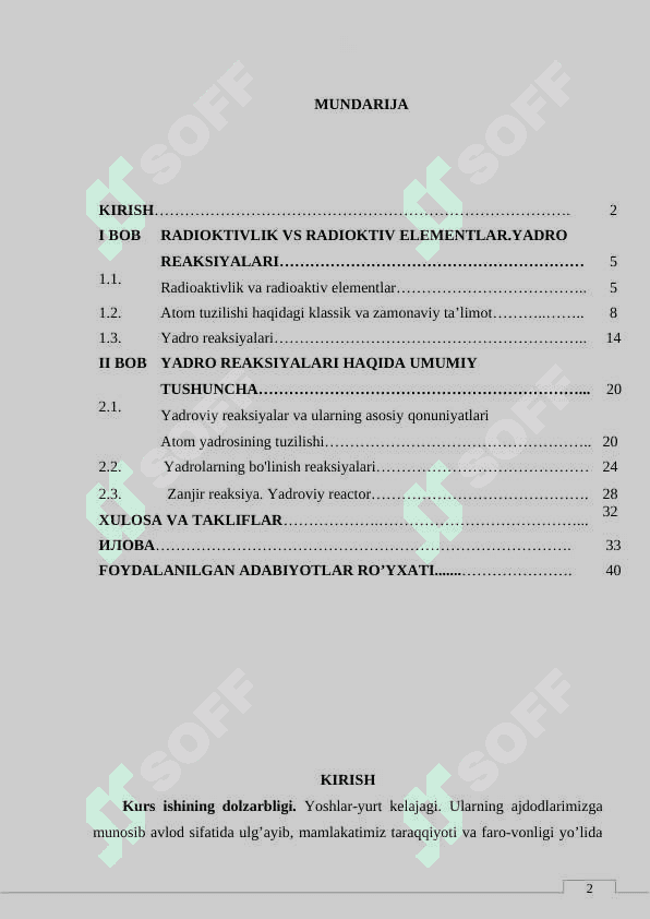 Yadro reaksiyalari 2